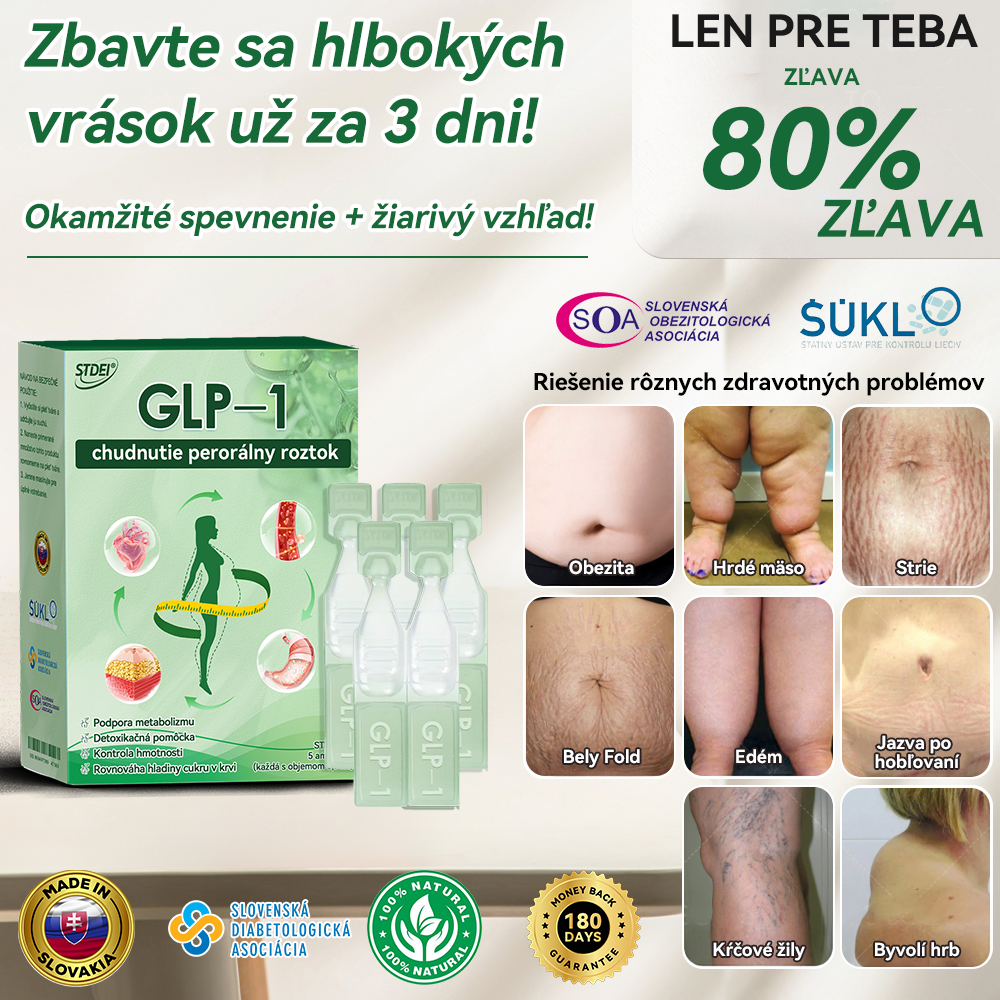 ✅ Odporúča viac ako 100 000 ľudí | Oficiálny obchod | 𝐒𝐓𝐃𝐄™👨‍👧‍👧👨‍👧‍👧 𝐆𝐋𝐏-𝟏  𝐜𝐡𝐮𝐝𝐧𝐮𝐭𝐢𝐞 𝐩𝐞𝐫𝐨𝐫á𝐥𝐧𝐲 𝐫𝐨𝐳𝐭𝐨𝐤 - Obezita, kardiovaskulárne ochorenia, cukrovka, spánkové dýchanie, problémy s kĺbmi a ďalšie